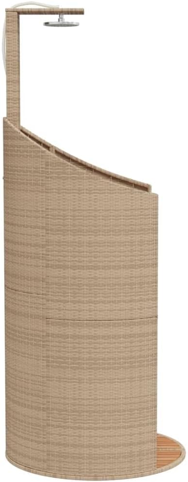 Outdoor Gartendusche mit Lattenboden, Beige