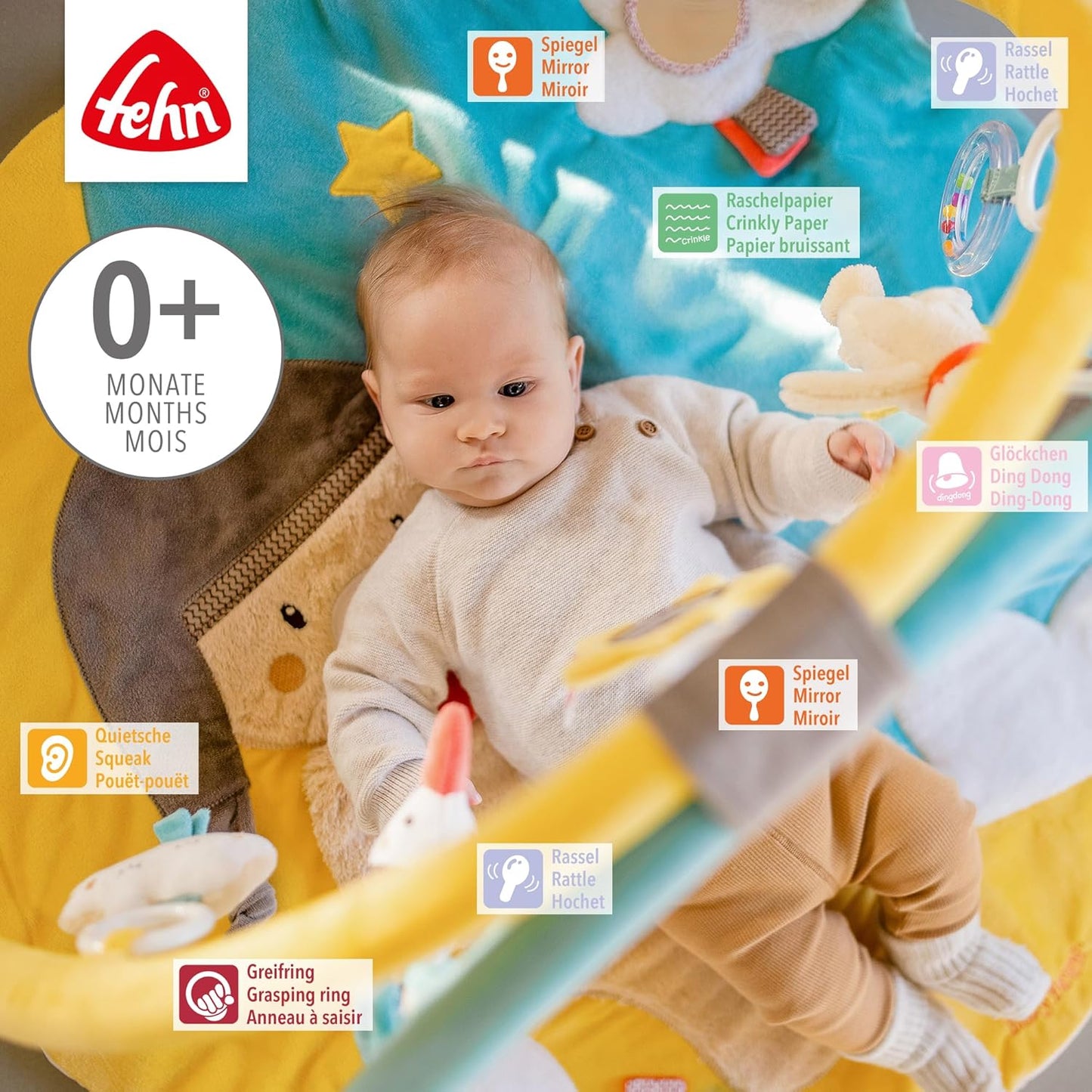 3D Activity-Decke Bruno mit Spielbogen, Bruno