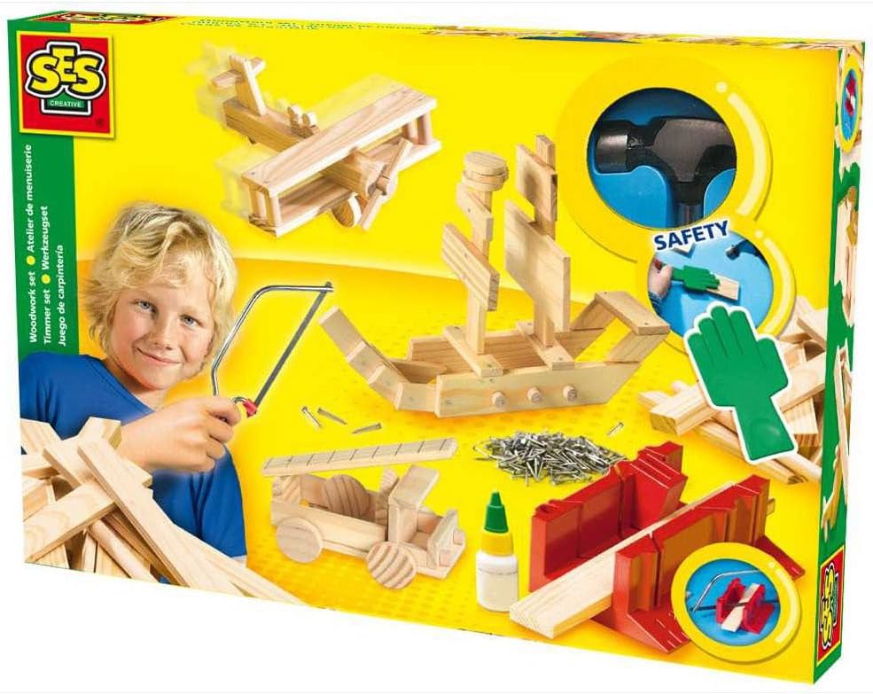 Holz Bastelkit für Kinder mit Werkzeug, Luxus