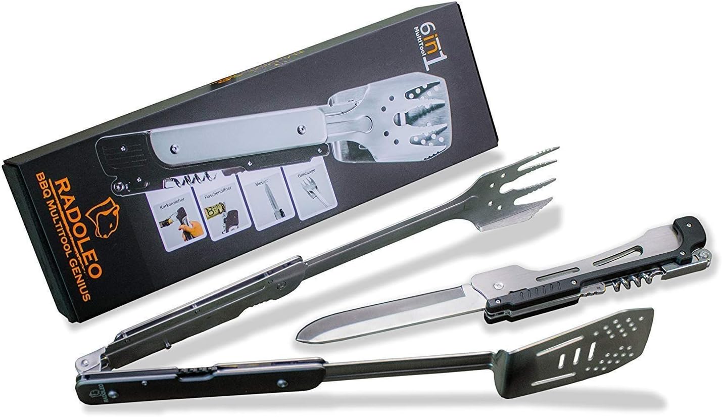 Grill-Multi-Tool-Set für Camping & Outdoor, 6-in-1