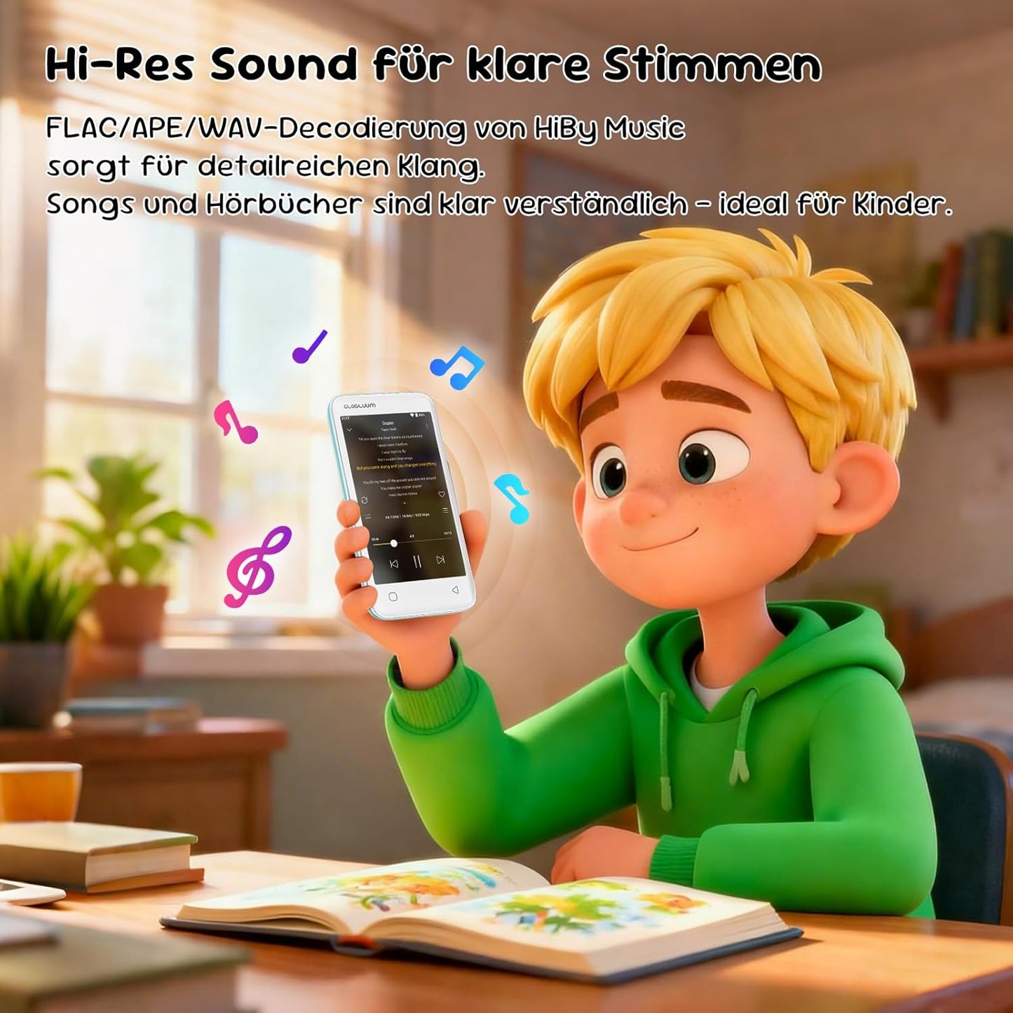 MP3-Player mit Kindersicherung, Minzgrün