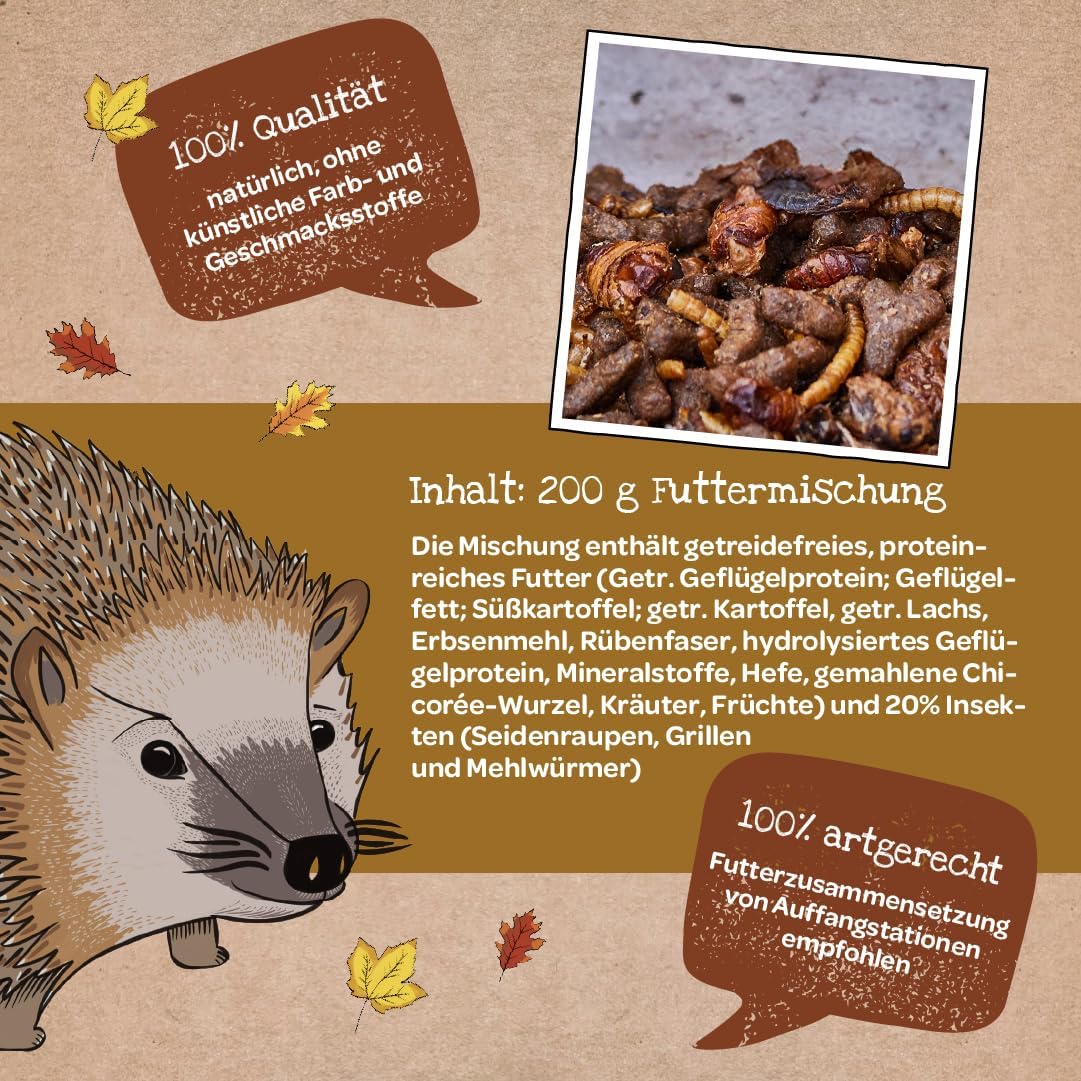 6-teiliges Tierfutter Geschenkset mit Futterhäuschen für Vögel, Igel und Eichhörnchen