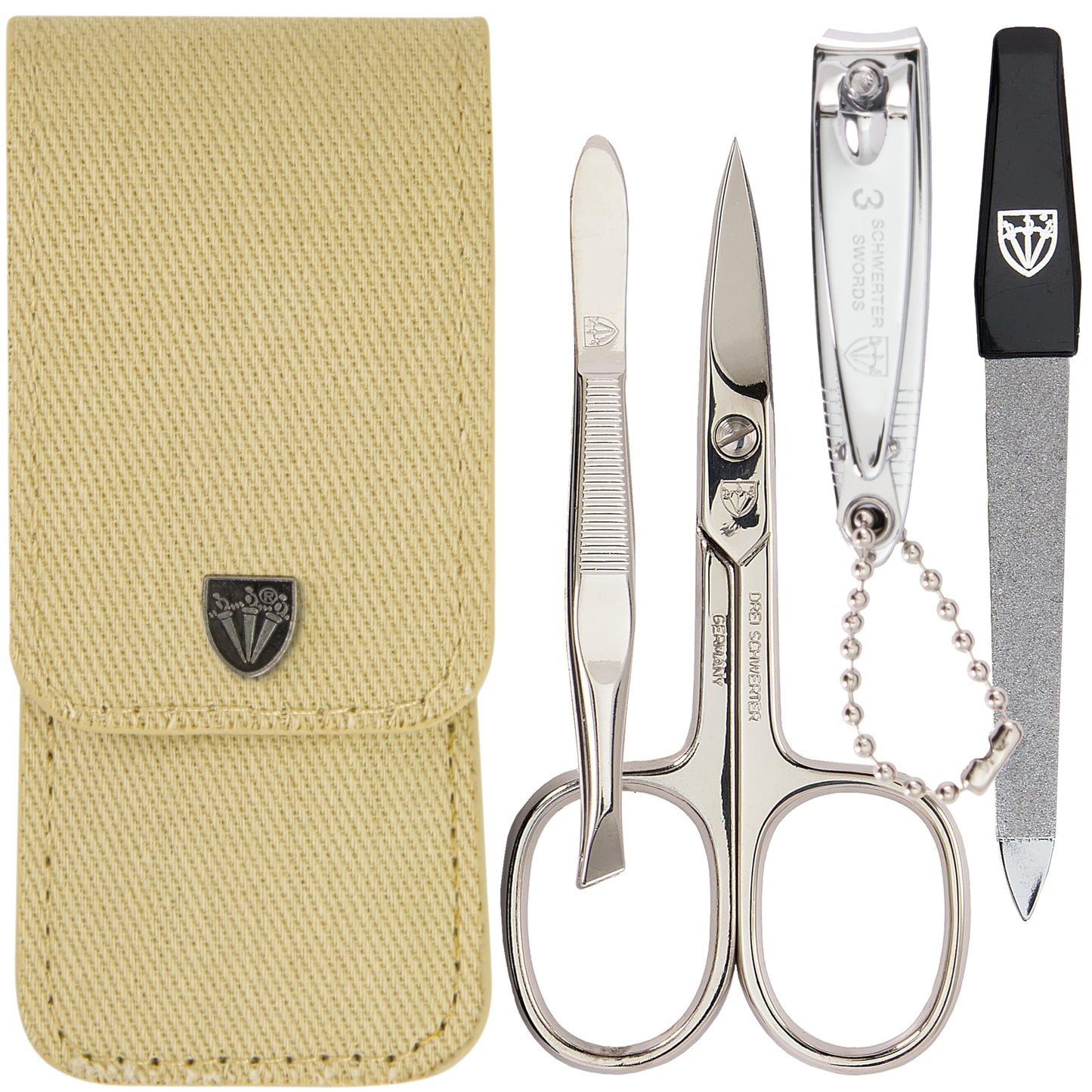 4-teiliges Nagelpflege-Set Capri mit Etui, SAND