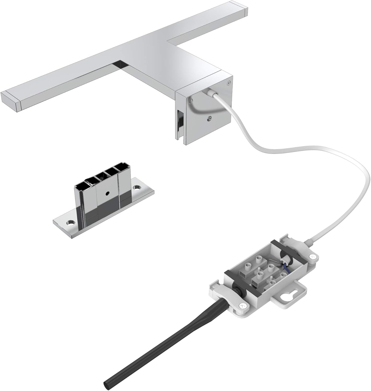 Spiegelleuchte für Bad, Chrom 30 cm