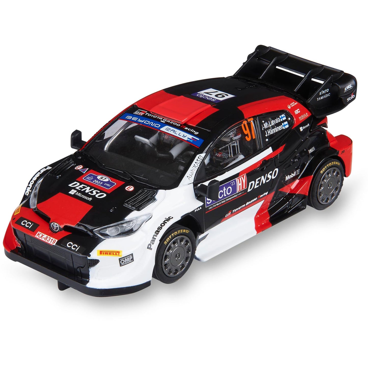 Rennfahrzeug Slotauto Toyota Yaris WRC - Latvala Finland '23, Massstab 1:32