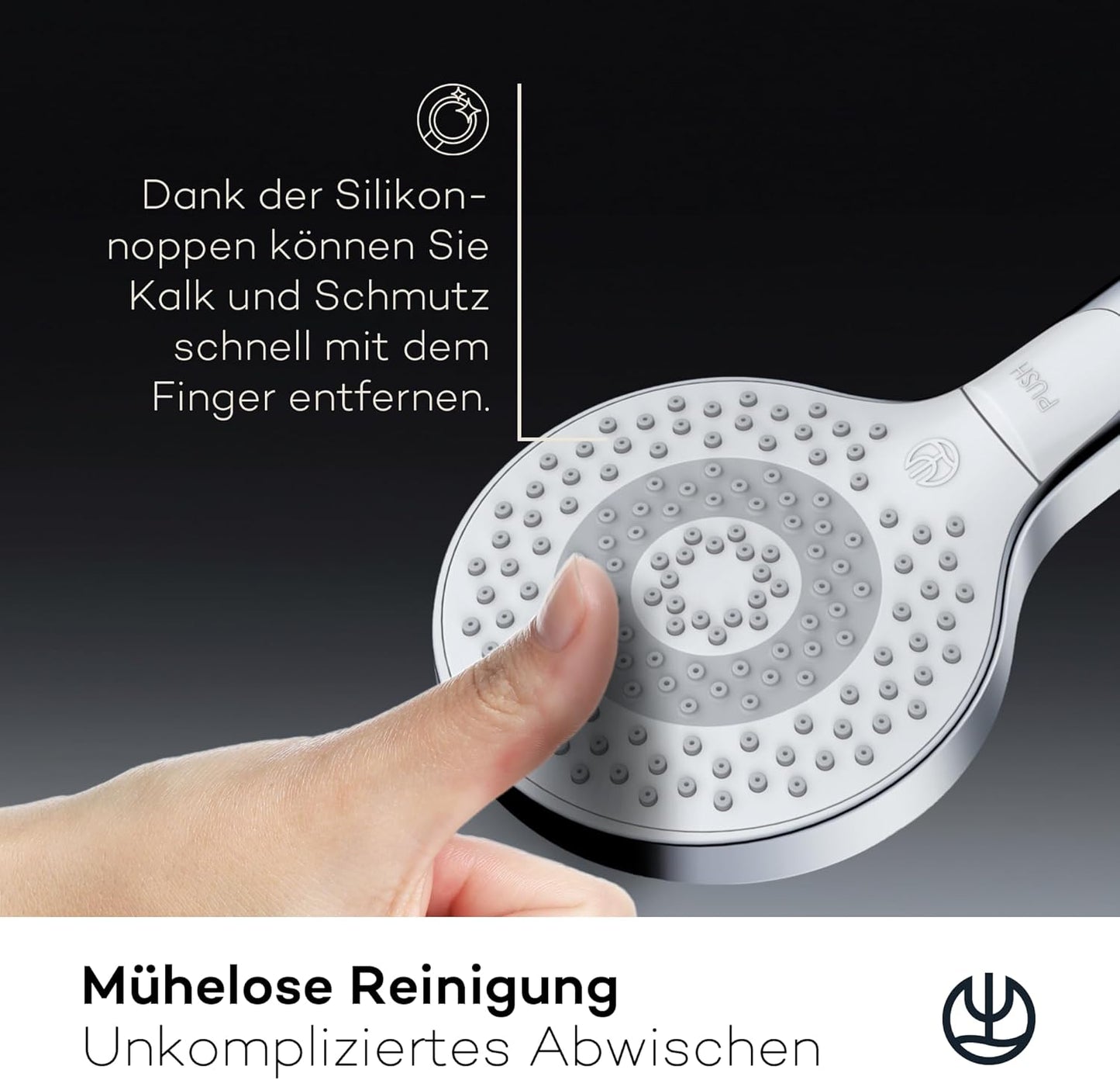 X3 Duschkopf, 3 Strahlarten Chrom