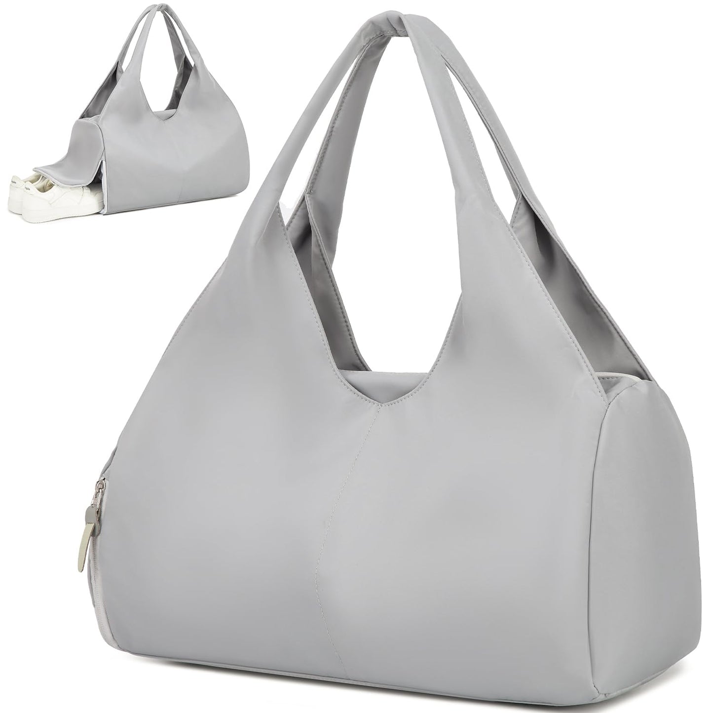 Sport- und Reisetasche mit Schuh- & Nassfach, Grau