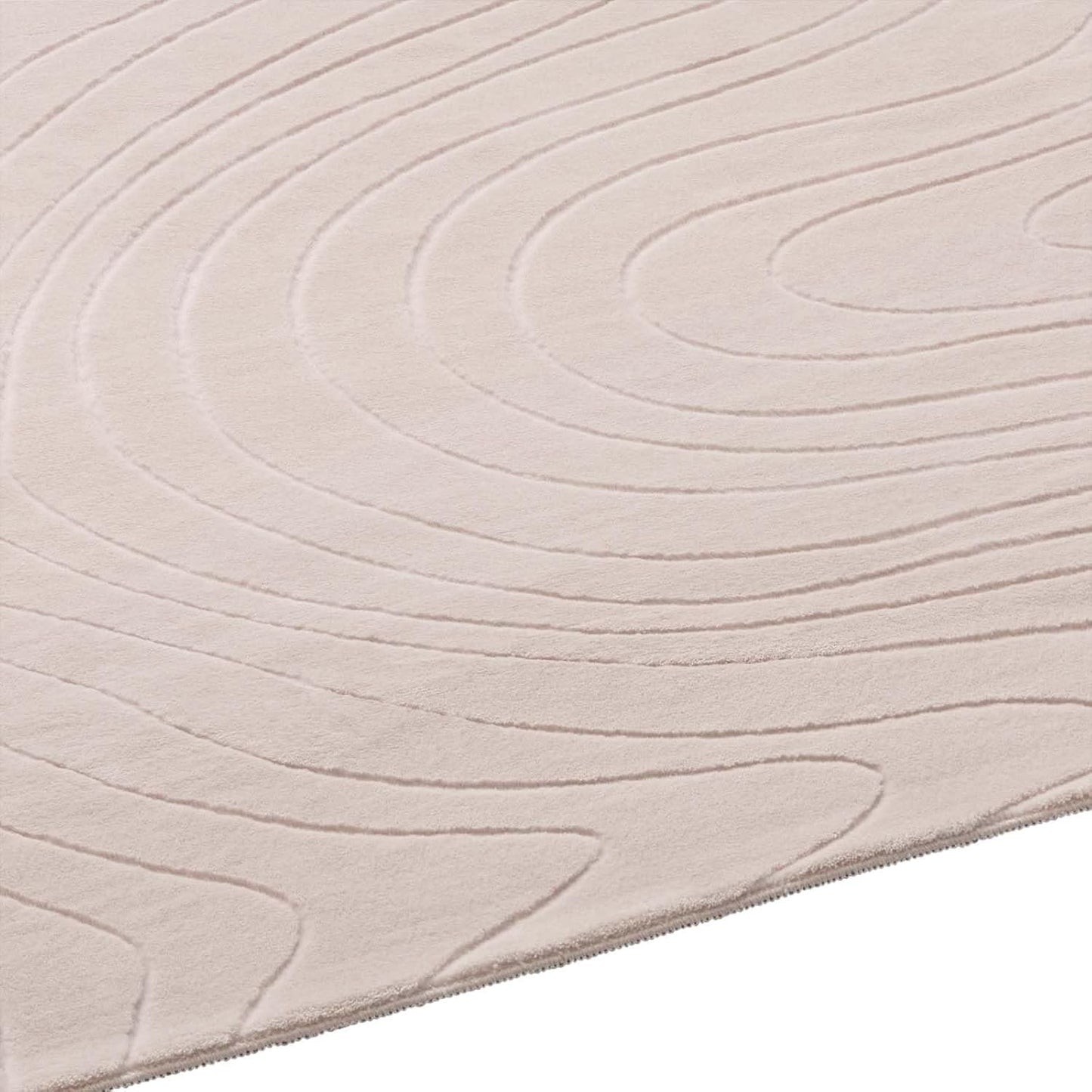 Rutschfeste Badematte, waschbar, Beige Abstrakte Wellen 120 x 170 cm (Rechteckig)