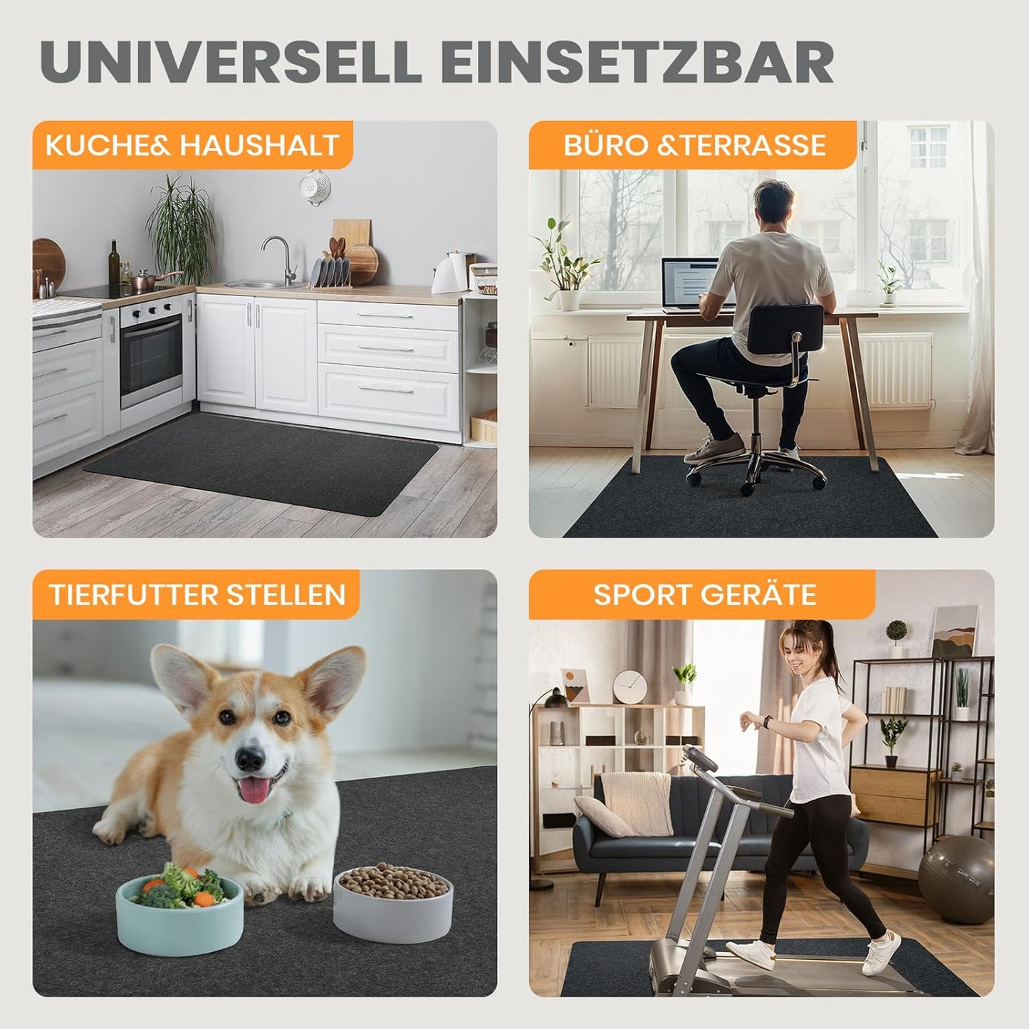 Bodenschutzmatte für Bürostuhl