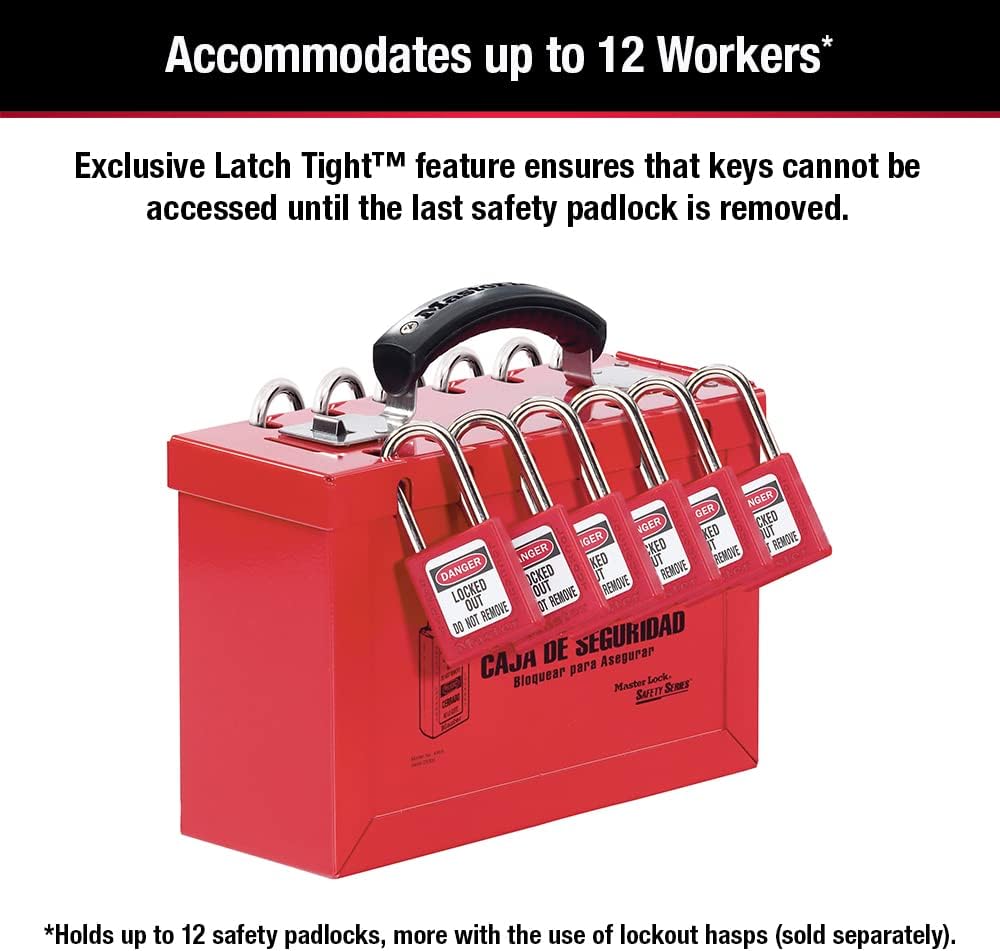 ML498A Vorhängeschloss-Sicherheitsbox, Lockout Tagout Box, 25.9 cm x 23.4 cm x 10.7 cm