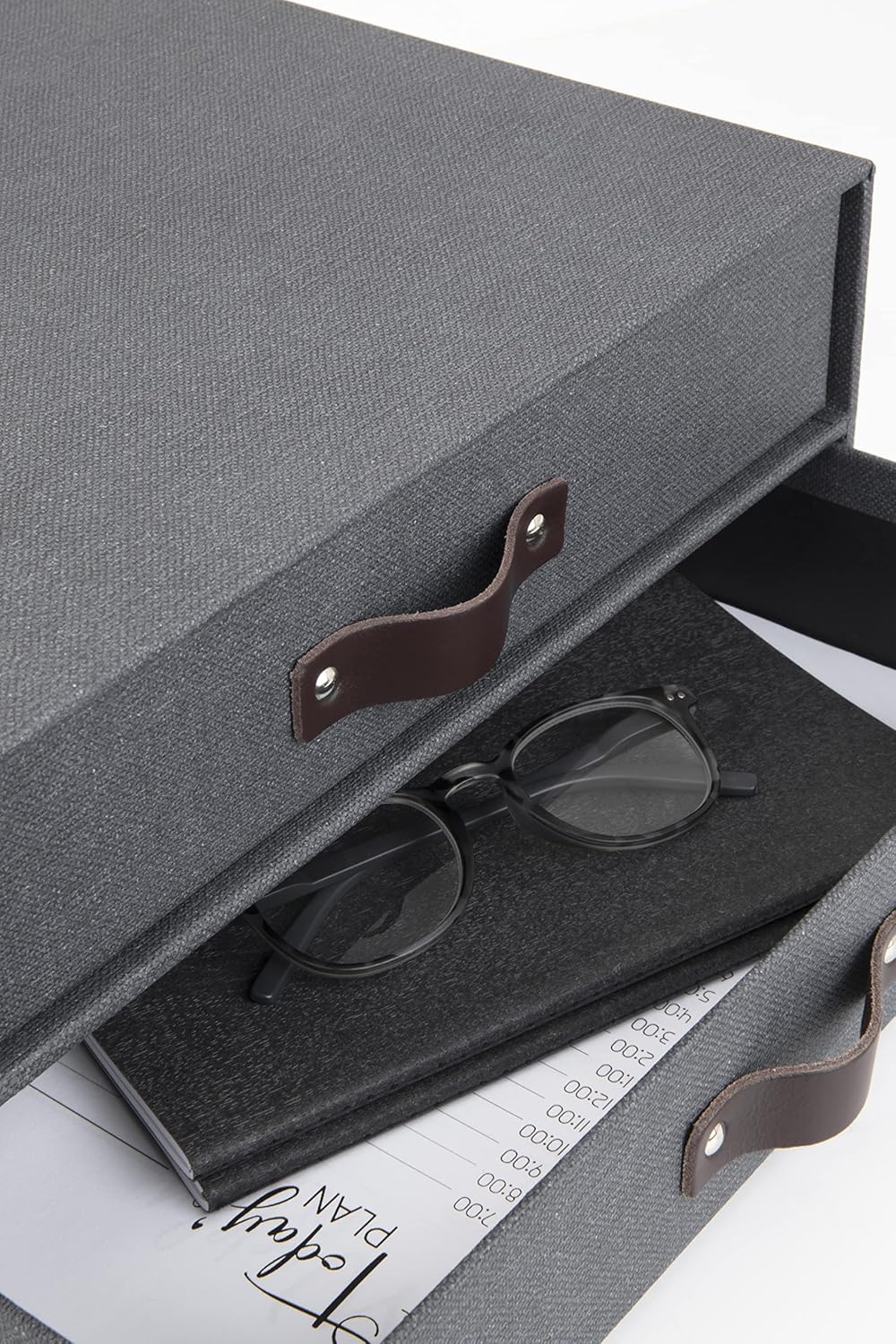Schubladenbox Birger mit 2 Fächern, Schwarz