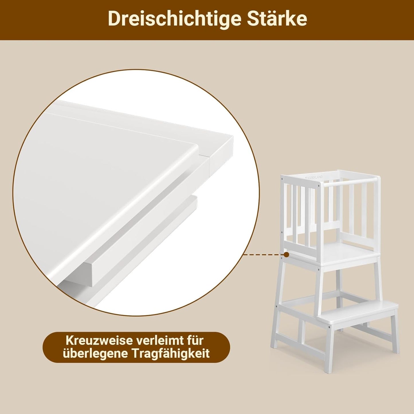 Lernturm, Cremeweiss