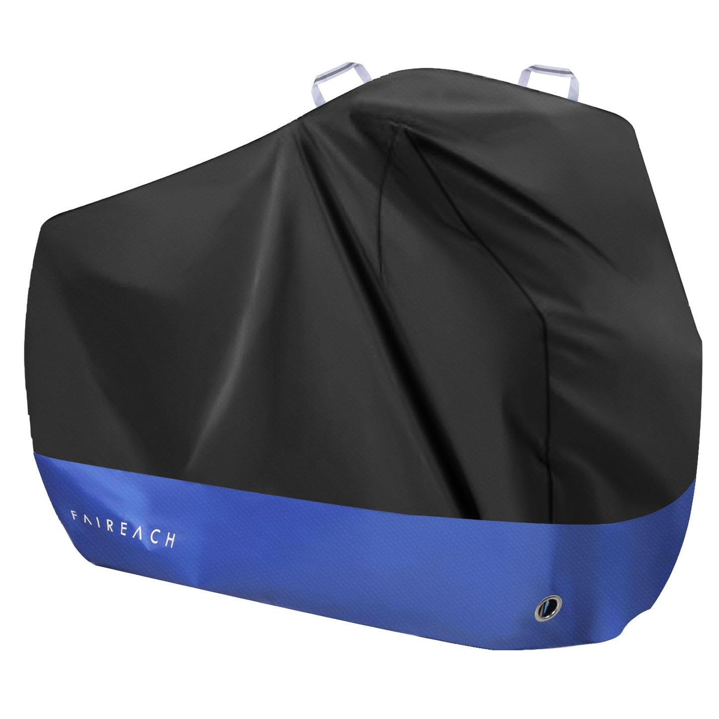 Wasserdichte Veloabdeckung mit Schlosslöchern, Schwarz+Blau für 1 Fahrrad