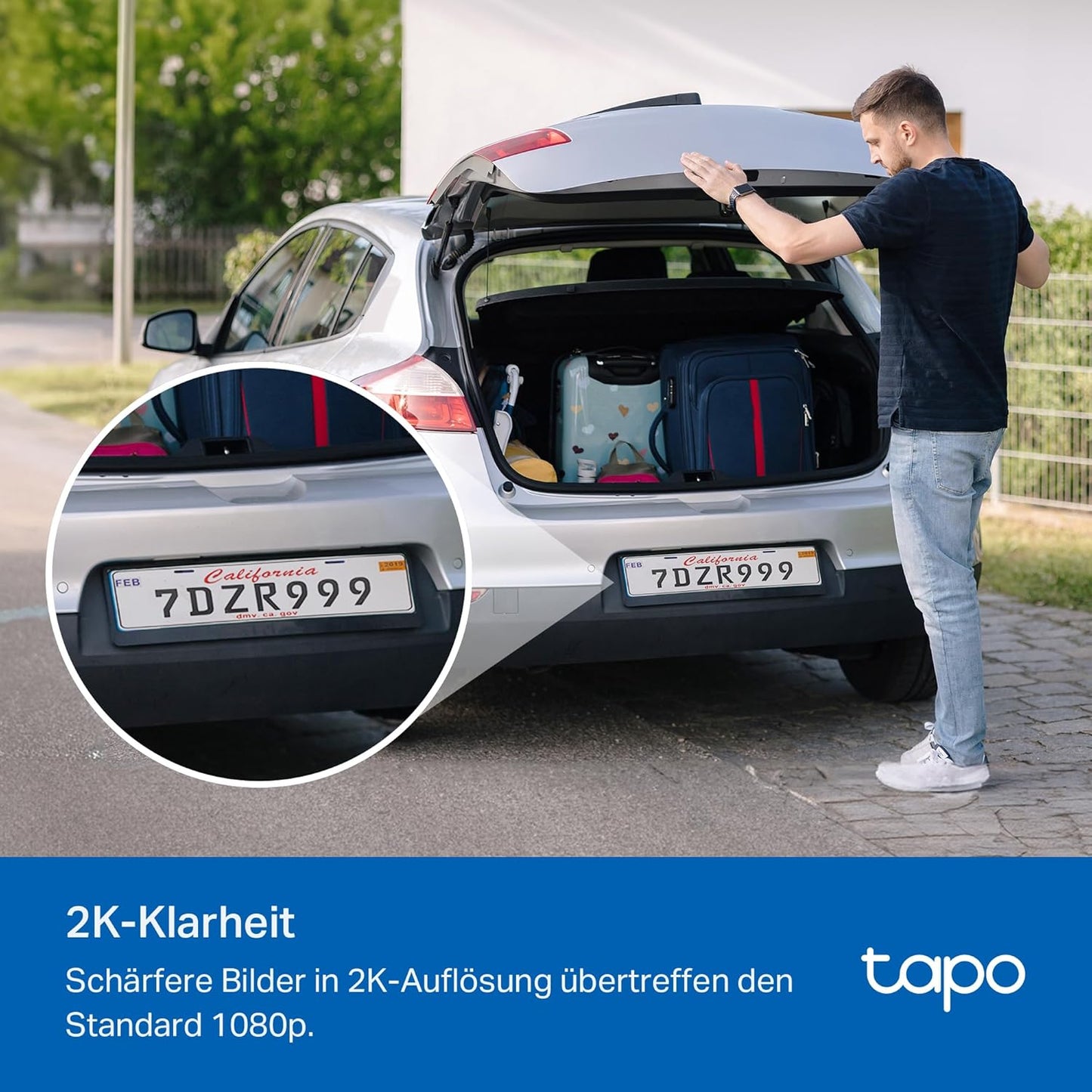 C410 Solar Überwachungskamera mit Akku und Nachtsicht, Solar Aussenkamera Akku
