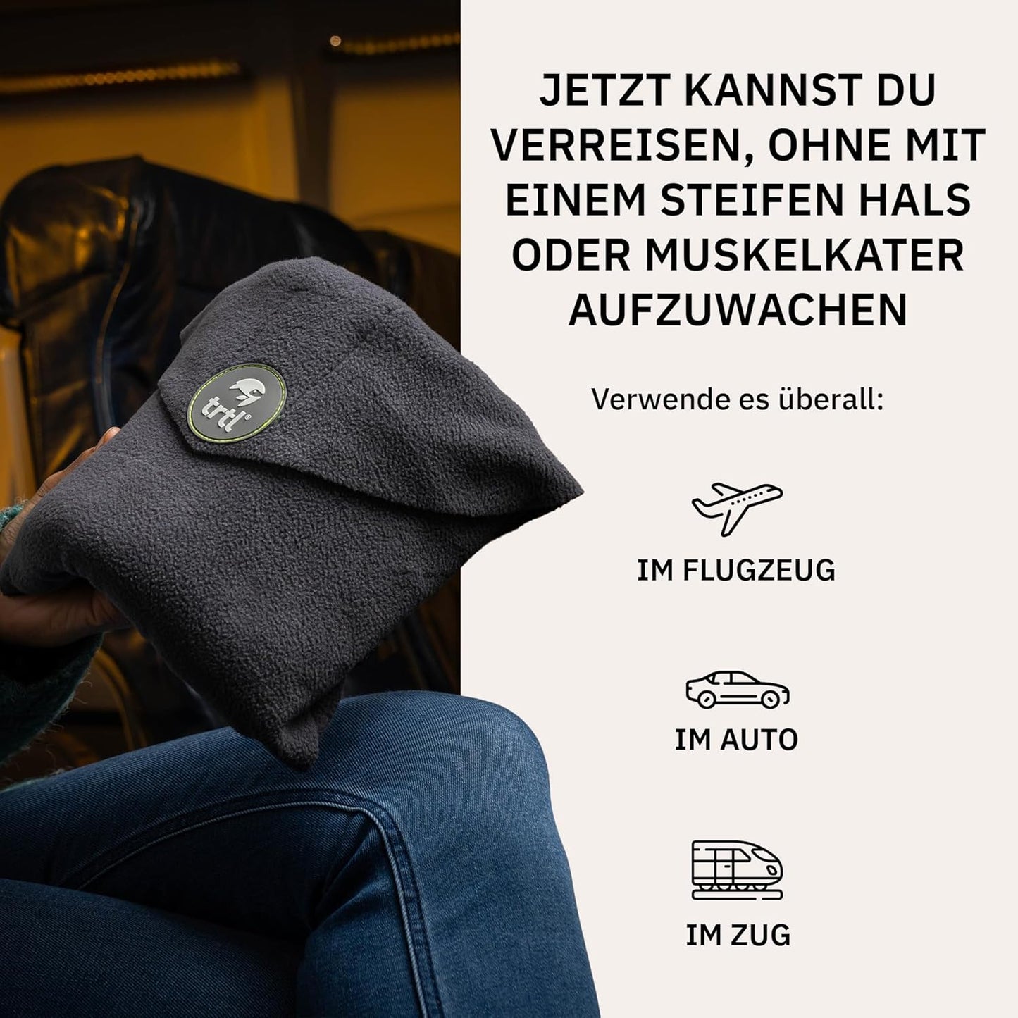 Ergonomisches Reisekissen mit Stützsystem, Adult Rot