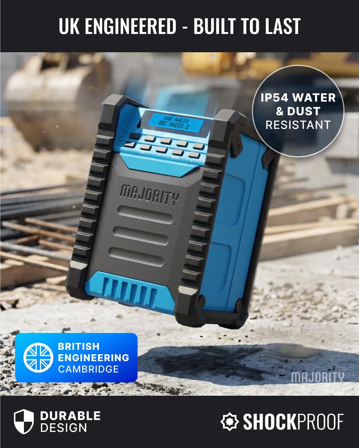 Baustellenradio mit Bluetooth & DAB+ Funktion