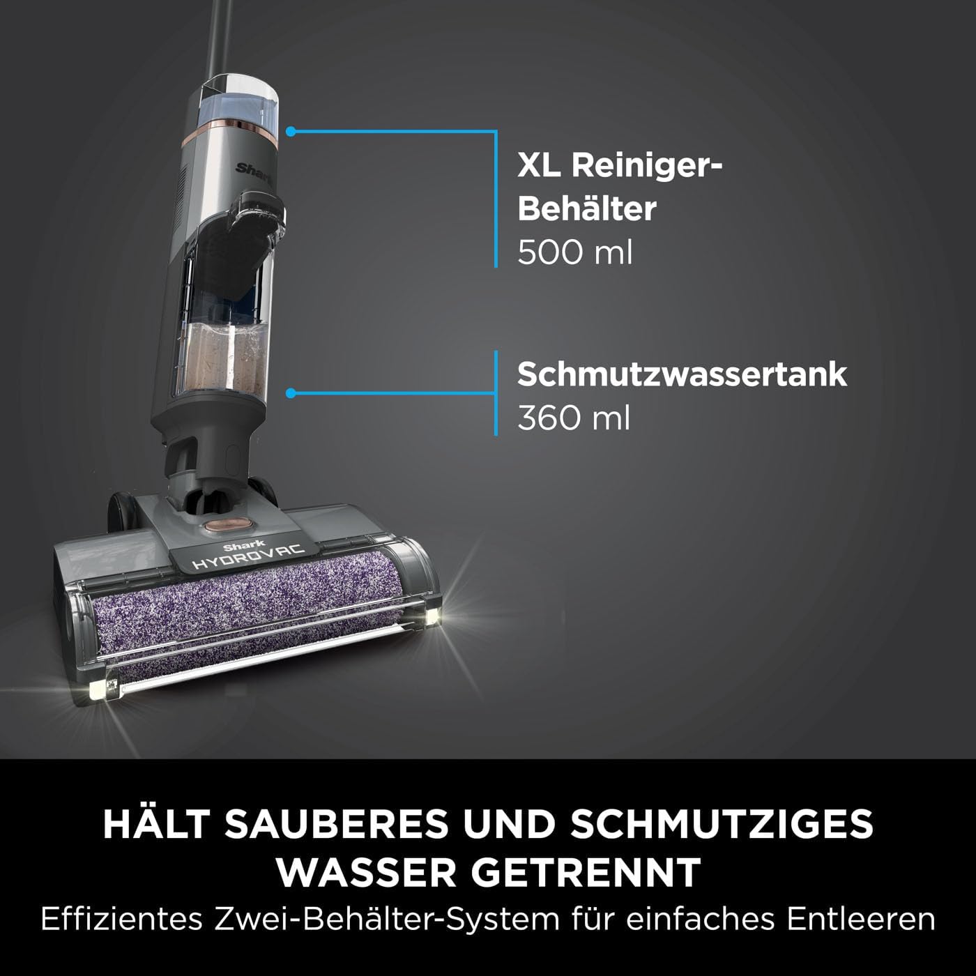 HydroVac Nass-Trockensauger, Kabelloser + 1.5L