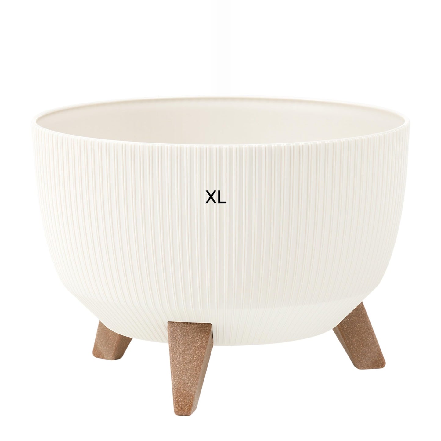 Blumentopf-Schale mit Füssen, Creme XL - 47 cm