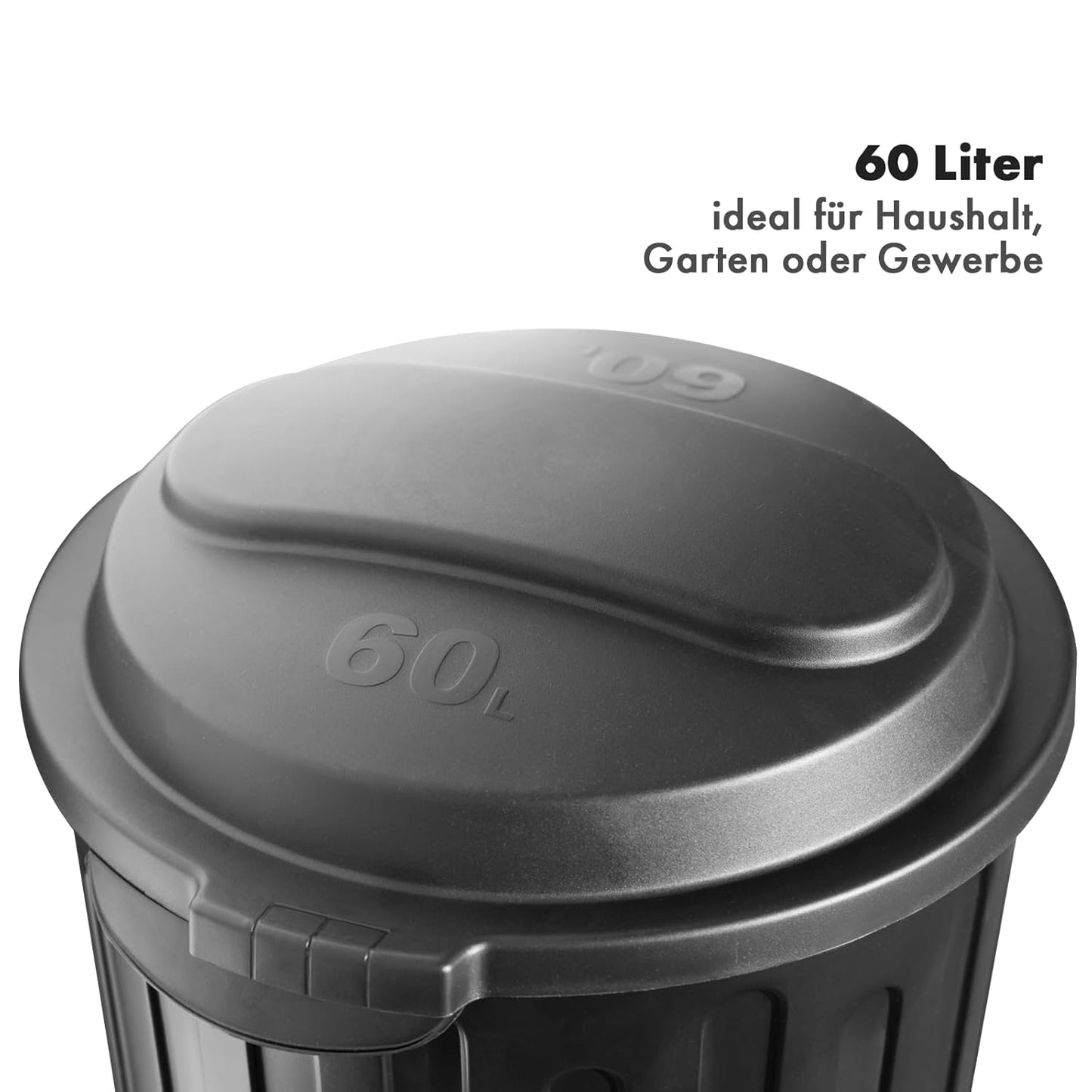 Abfalleimer Robin mit Deckel, 60 Liter
