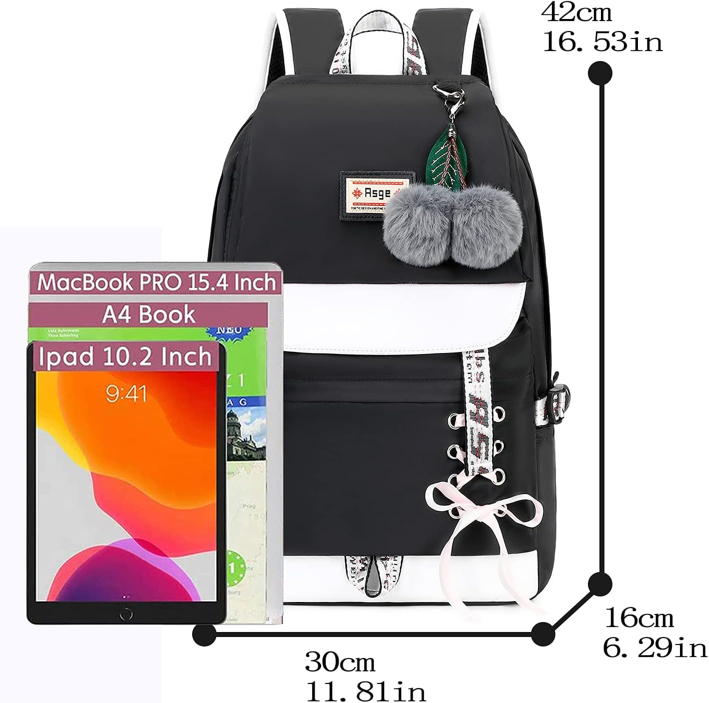 Schulrucksack, Schwarz