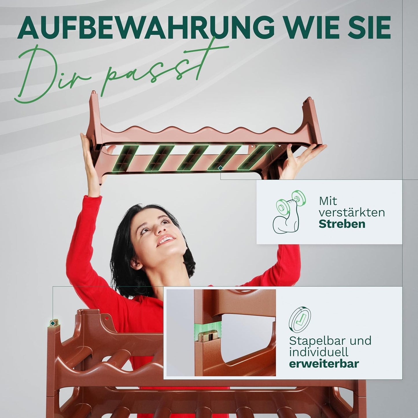 Modulares Flaschenregal für 72 Weinflaschen, für 72 Flaschen