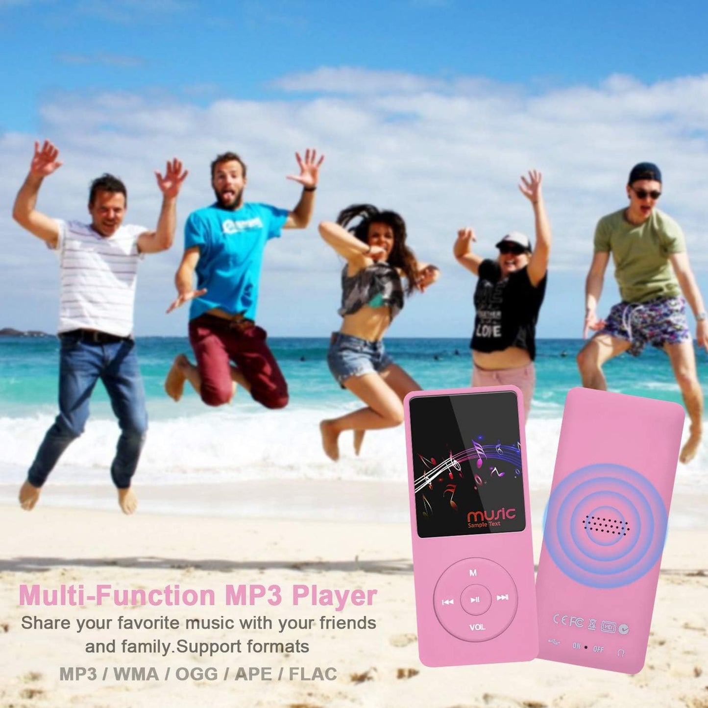 Slim Music Player, 8G, Rosa