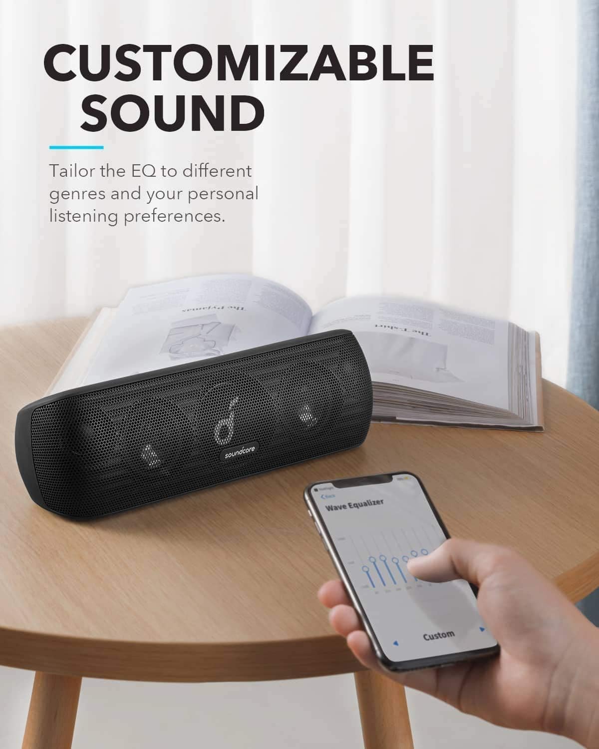 Motion+ Bluetooth HiFi Lautsprecher, Schwarz