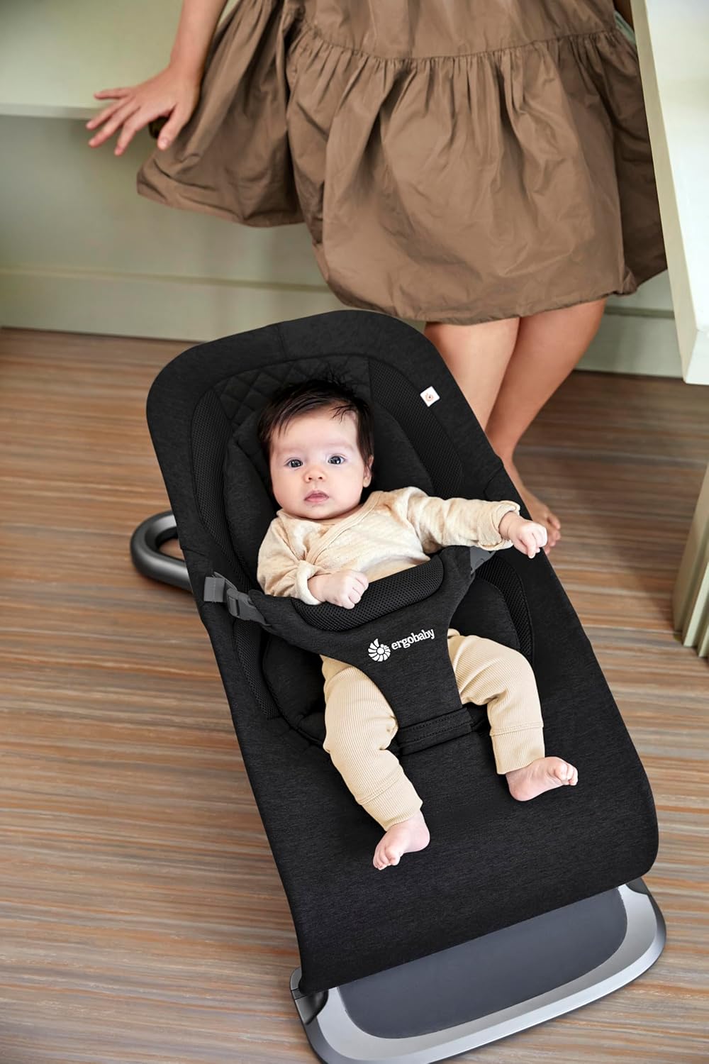 Evolve Bouncer Babywippe, Onyx Black / Knit