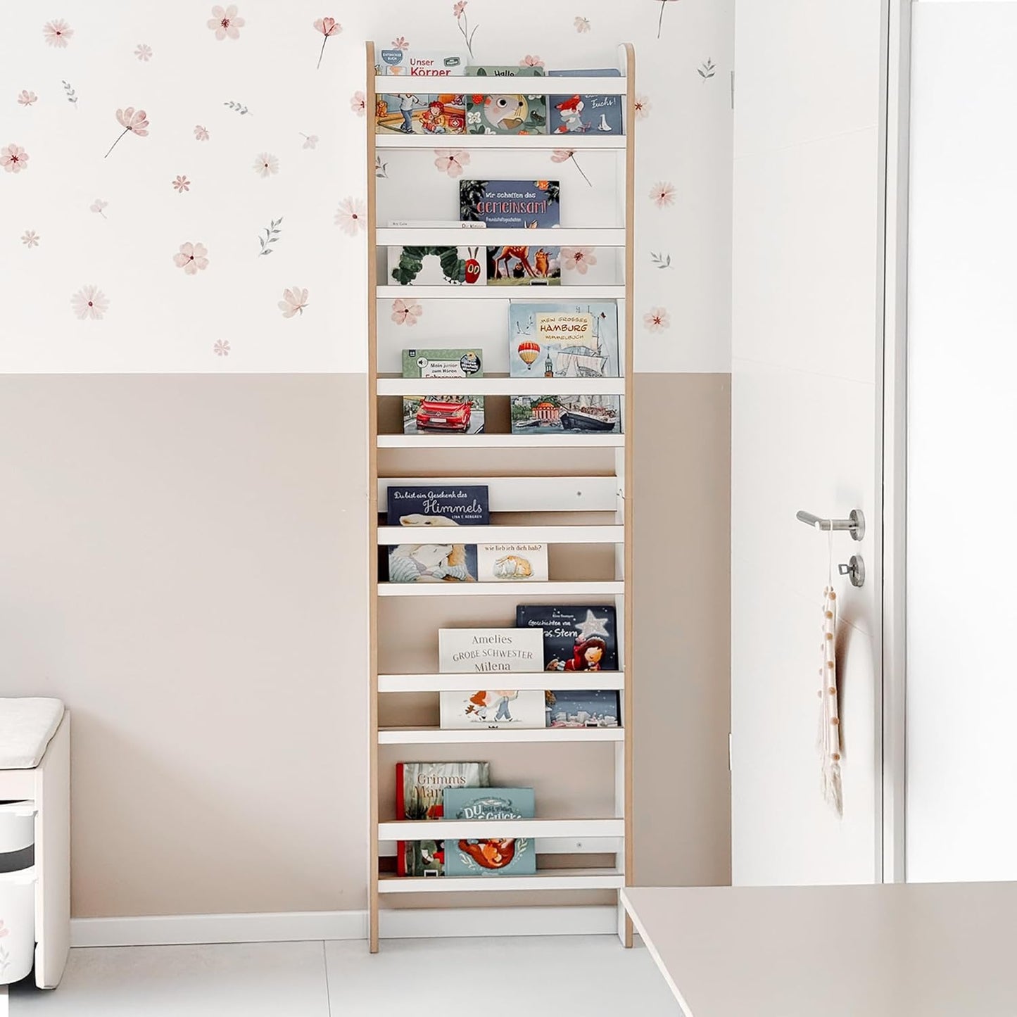 Kinderbücherregal aus Holzwerkstoff, Natürliche A