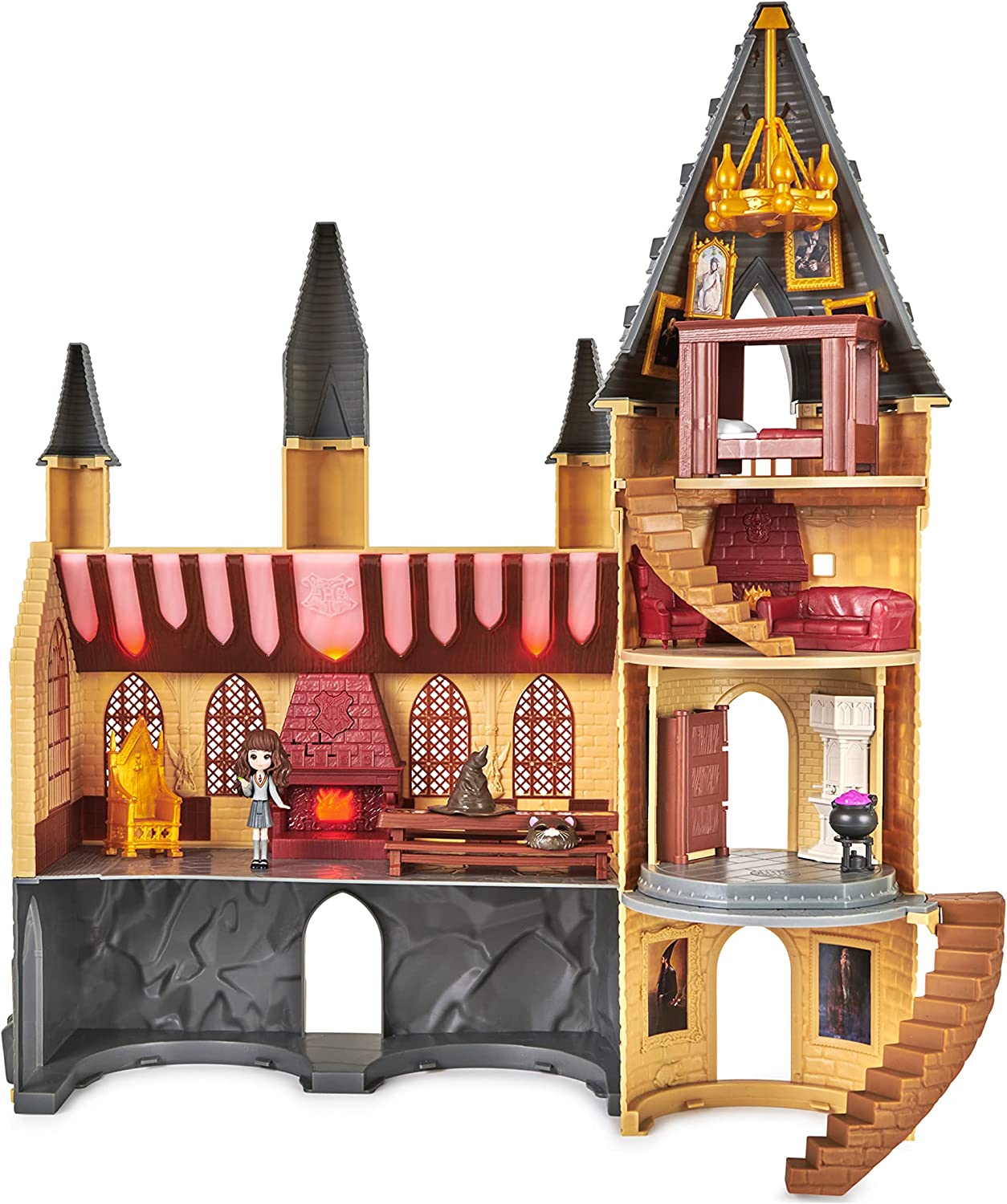 Wizarding World Harry Potter - Hogwarts Schloss Spielset mit Licht und Sound, Spielfigur, Minis Schloss Hogwarts Einzeln