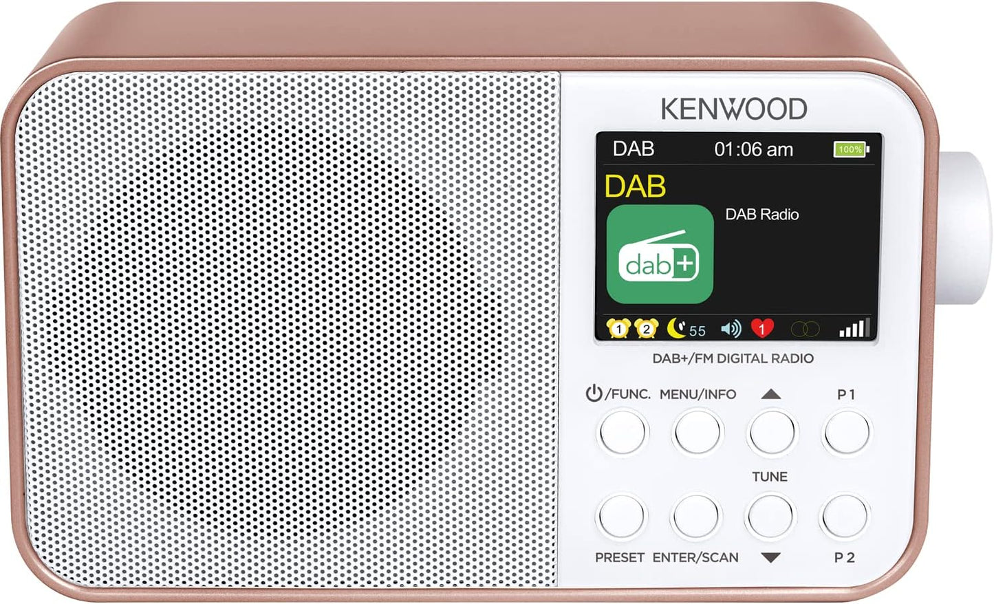 Tragbares DAB+ Radio CR-M30DAB-R, Roségold-Weiss