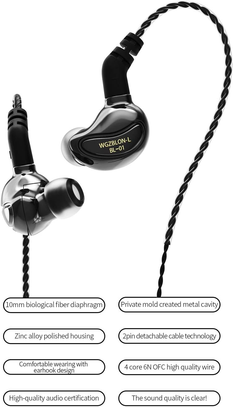 BLON BL01 In-Ear-Kopfhörer, No Mic BL01 Brown