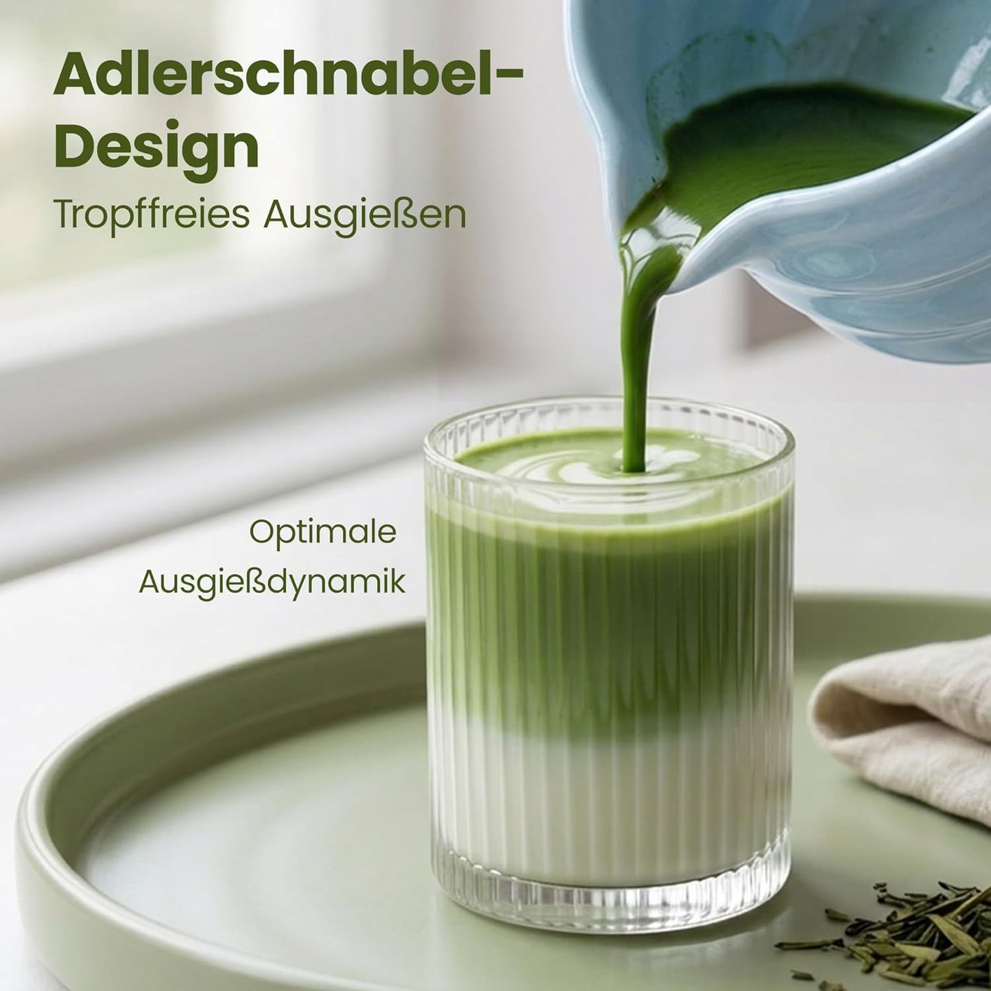 7-teiliges Matcha-Tee-Set, Blau