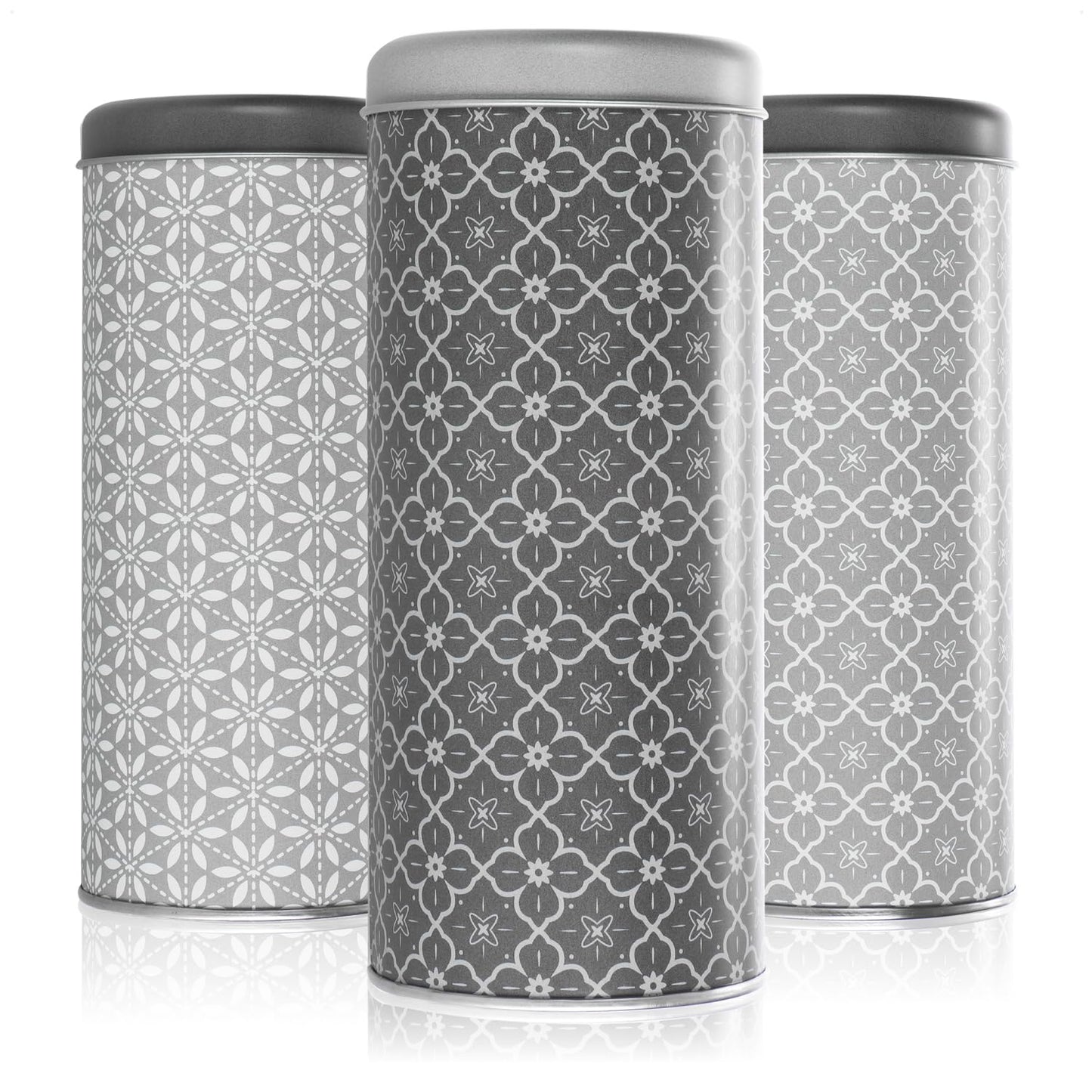 3-teiliges Kaffeepaddosen-Set im Vintage-Design, 3 Stück - Blumen Ornamente