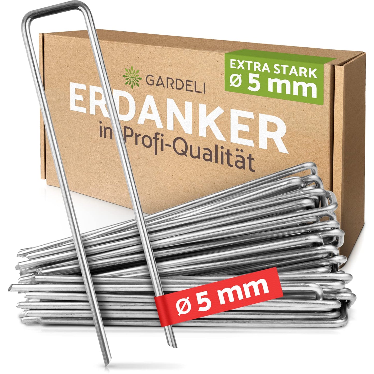 Bodenanker, 40 Stück, 20 x 3cm, Ø 5mm (40 St)