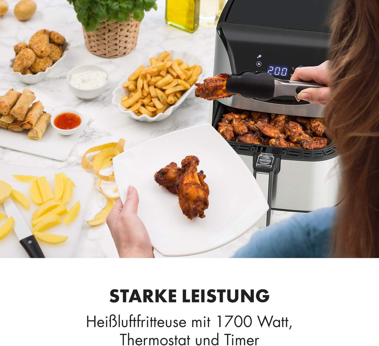 Heissluftfritteuse Aero Vital deluxe, Metallic