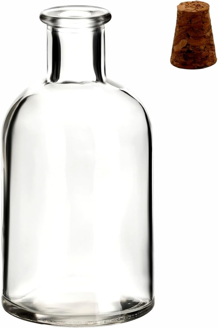 24er-Set Kleine Apothekerflaschen mit Korken, 24er Set|Sk/Braun
