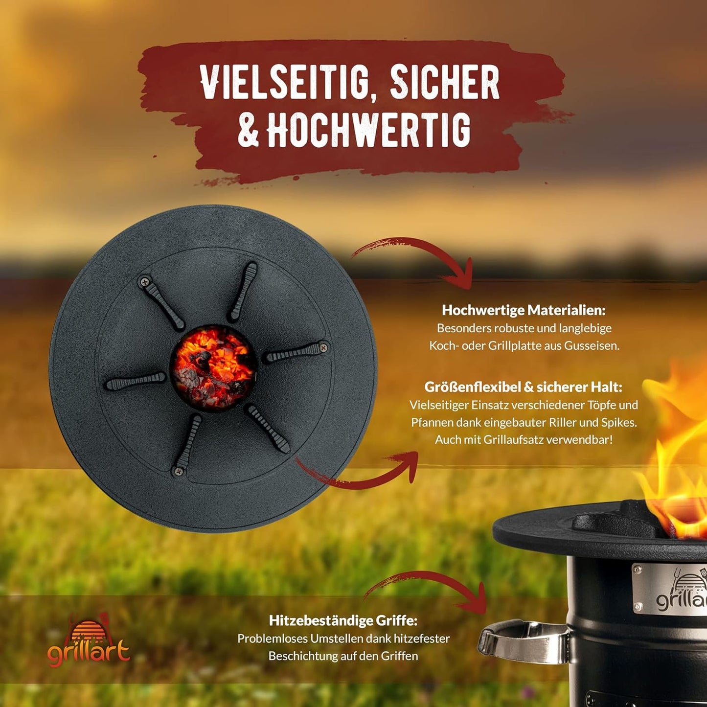 Raketenofen “Powertrain”, Schwarz mit Tasche