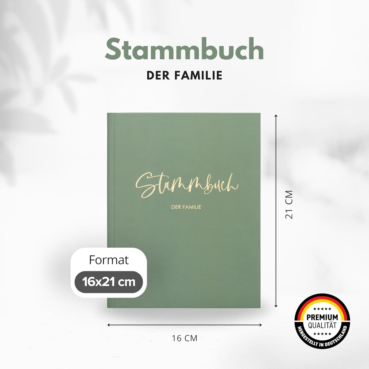 Familienstammbuch mit Register, 16x21 cm