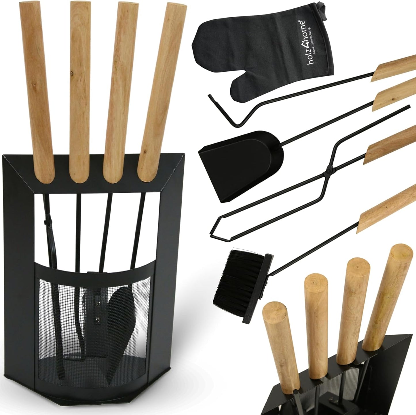 6-teiliges Kaminbesteck-Set