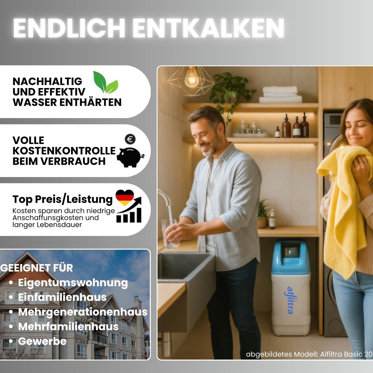Wasserenthärtungsanlage Basic 60, 4 bis 8 Personen