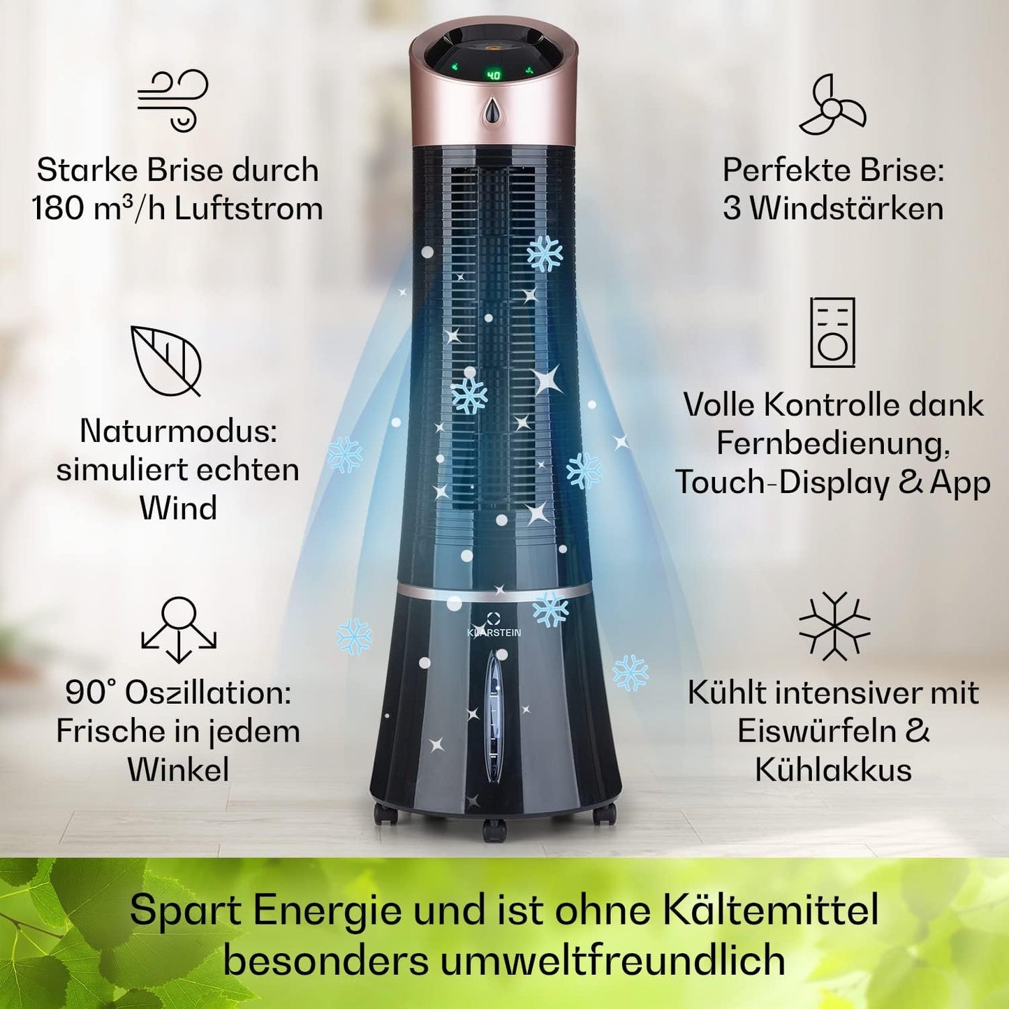 4-in-1 Klimaanlage - Skyscraper Ice Smart, Schwarz-rosegold Skyscraper Ice Smart