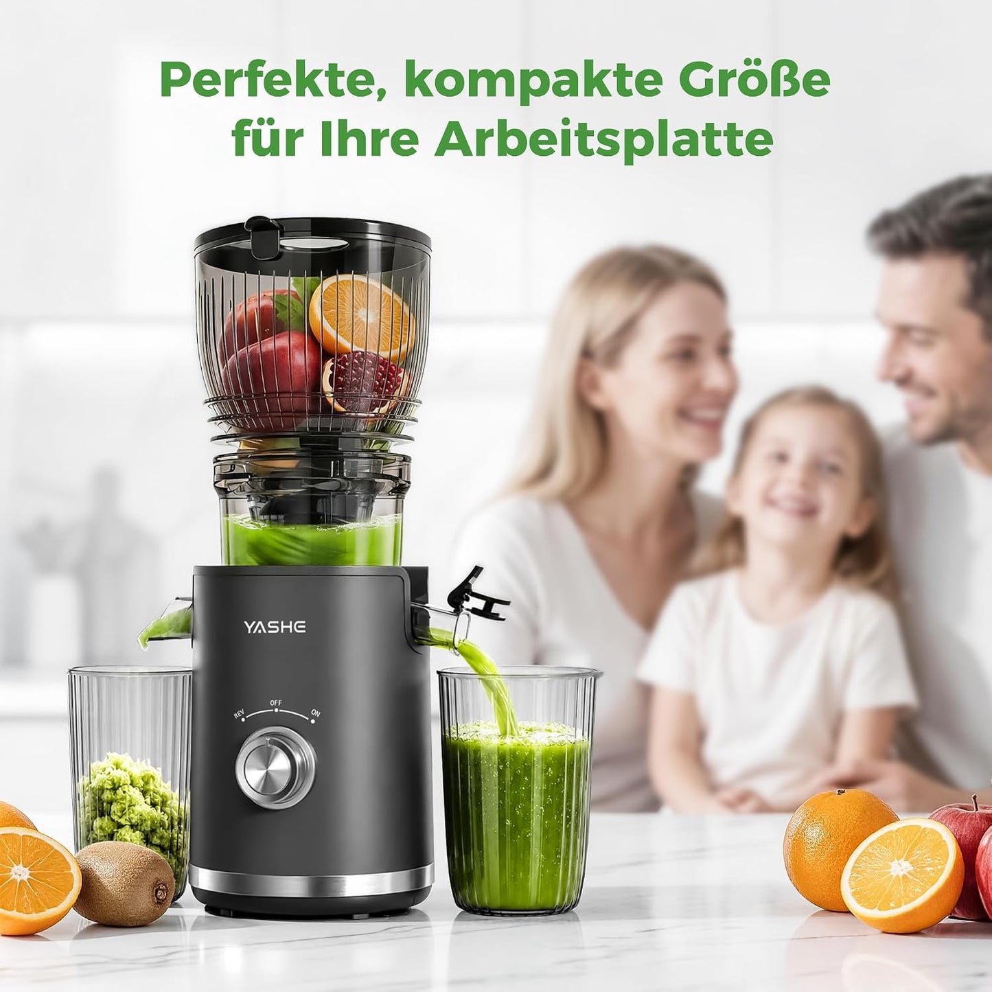 Slow Juicer mit grossem Einfüllschacht