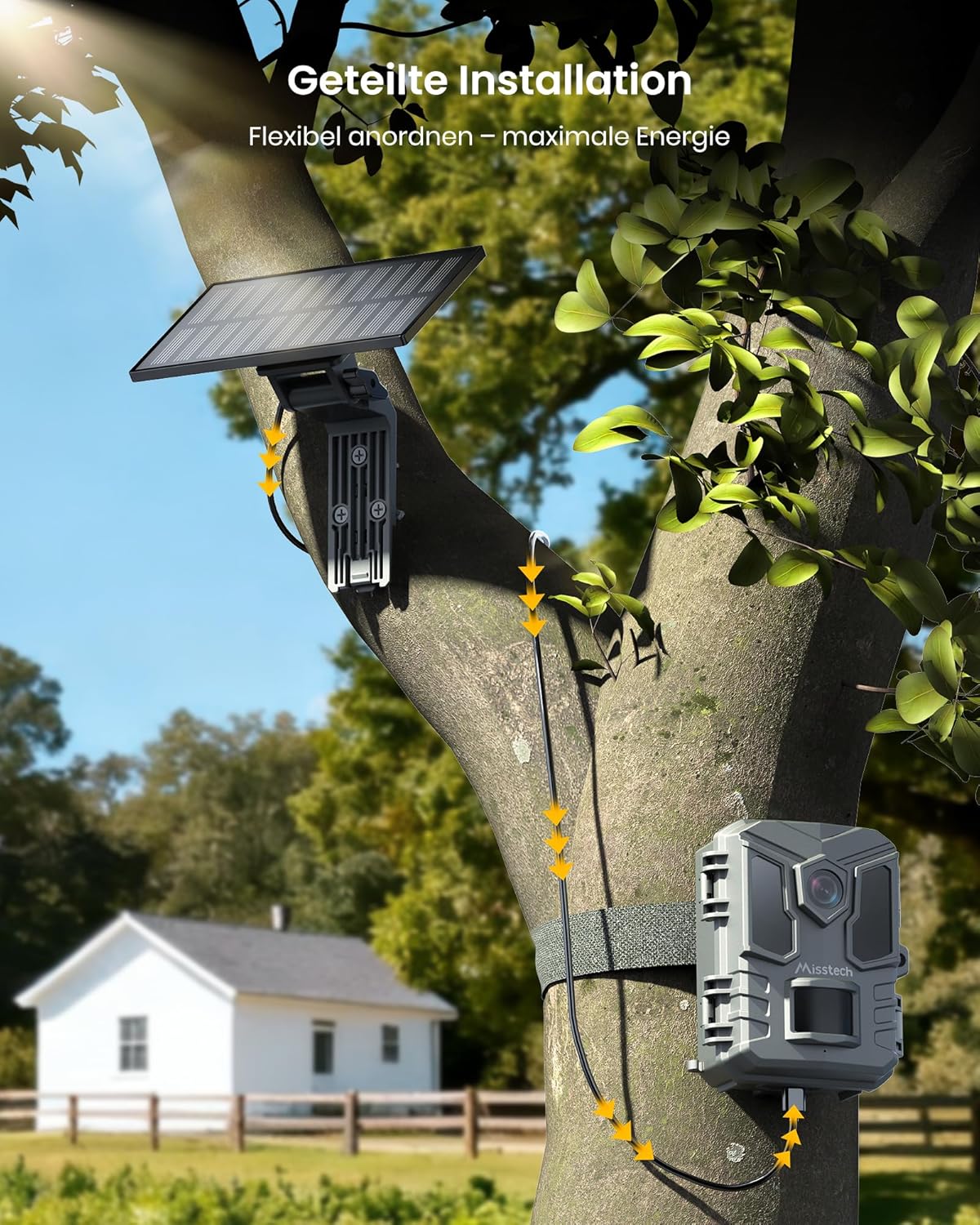 4K UHD Solar-Wildkamera, Aschgrau