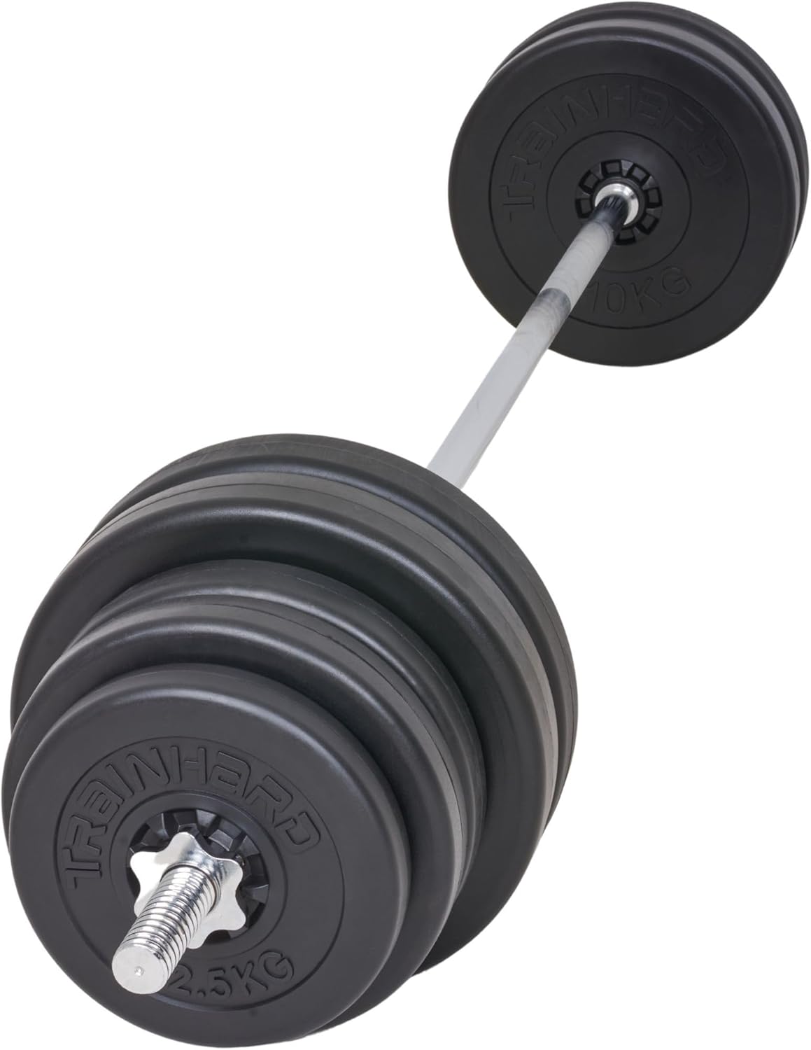 Hantelset mit Langhantelstange (75kg), 75kg