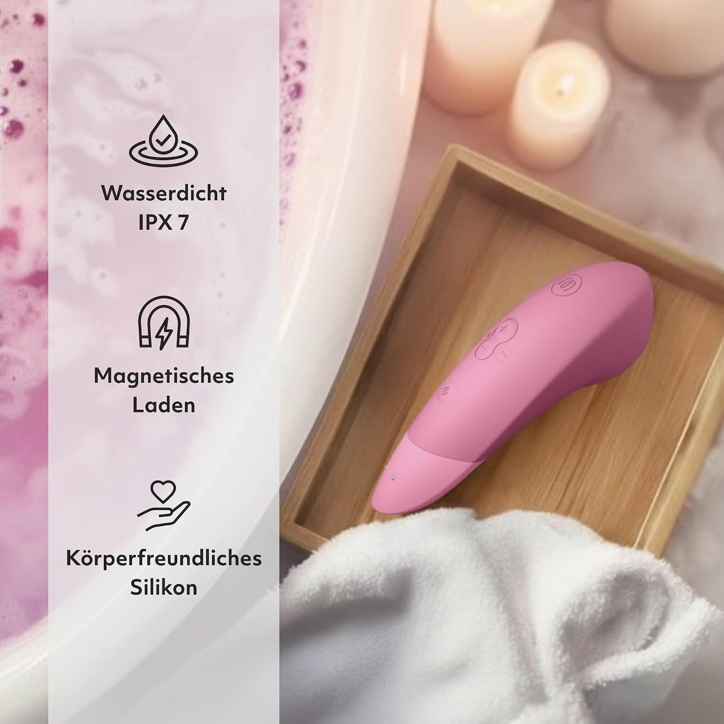 Enhance 2-in-1 Klitorisvibrator mit Saugfunktion, Hellrosa