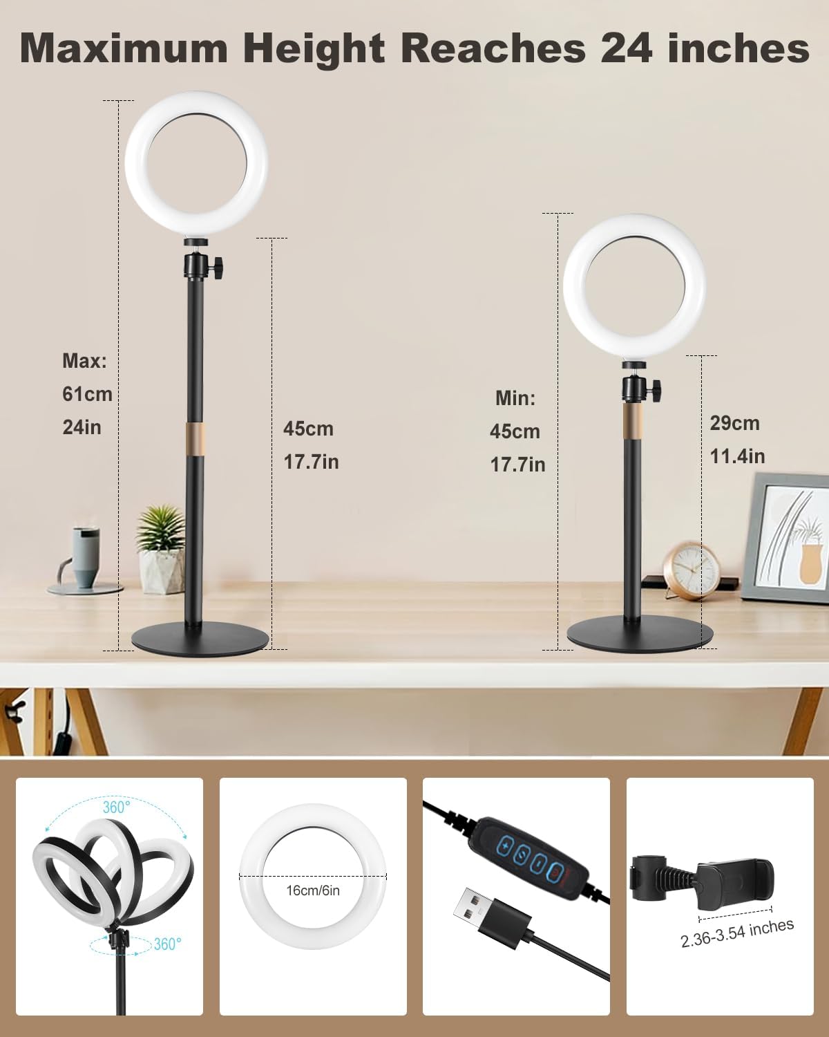 Ringlicht mit Stativ