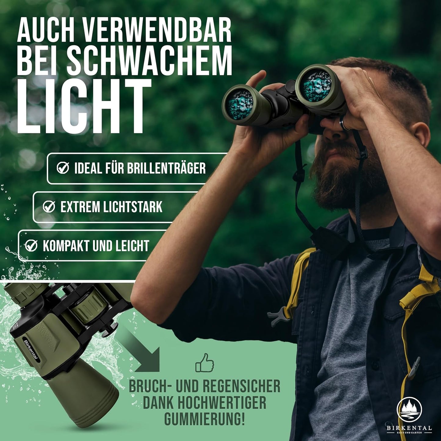 Fernglas 10x50, Grün 10x50