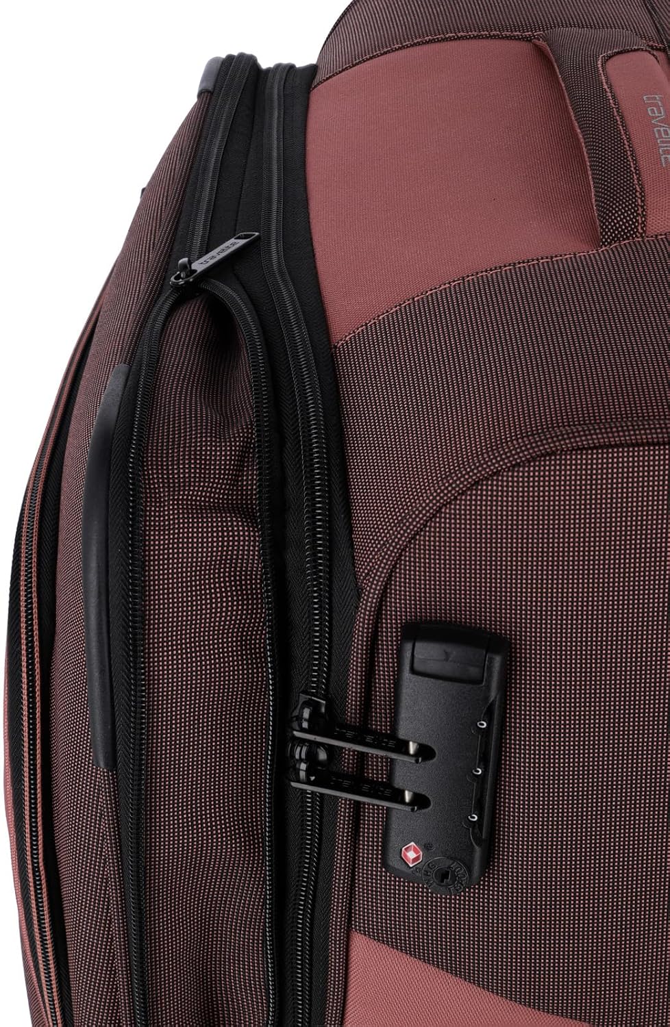 VIIA 4-Rollen Kofferset 4tlg., Trolley Set (L/M/S) + Reisetasche Frühlingsrose (Rot)