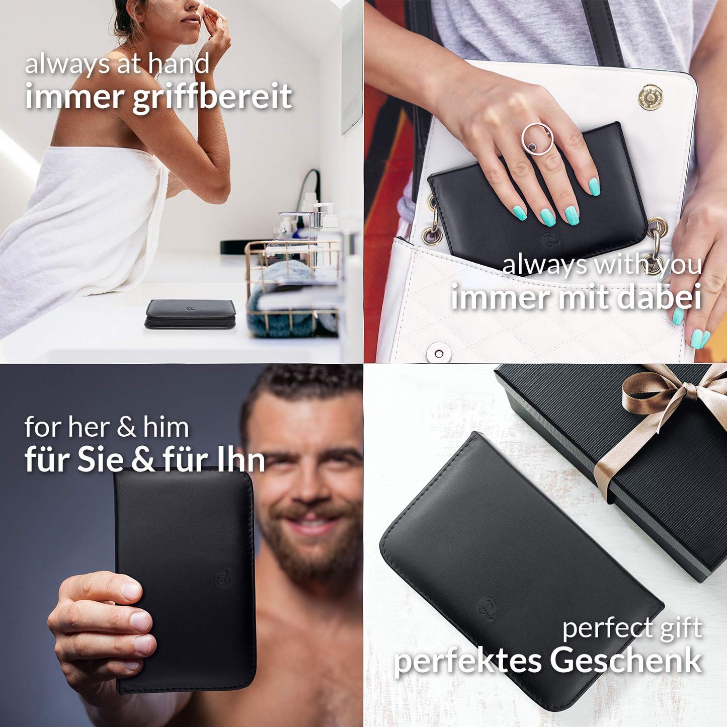 12-teiliges Mega Maniküre-Set, Schwarz